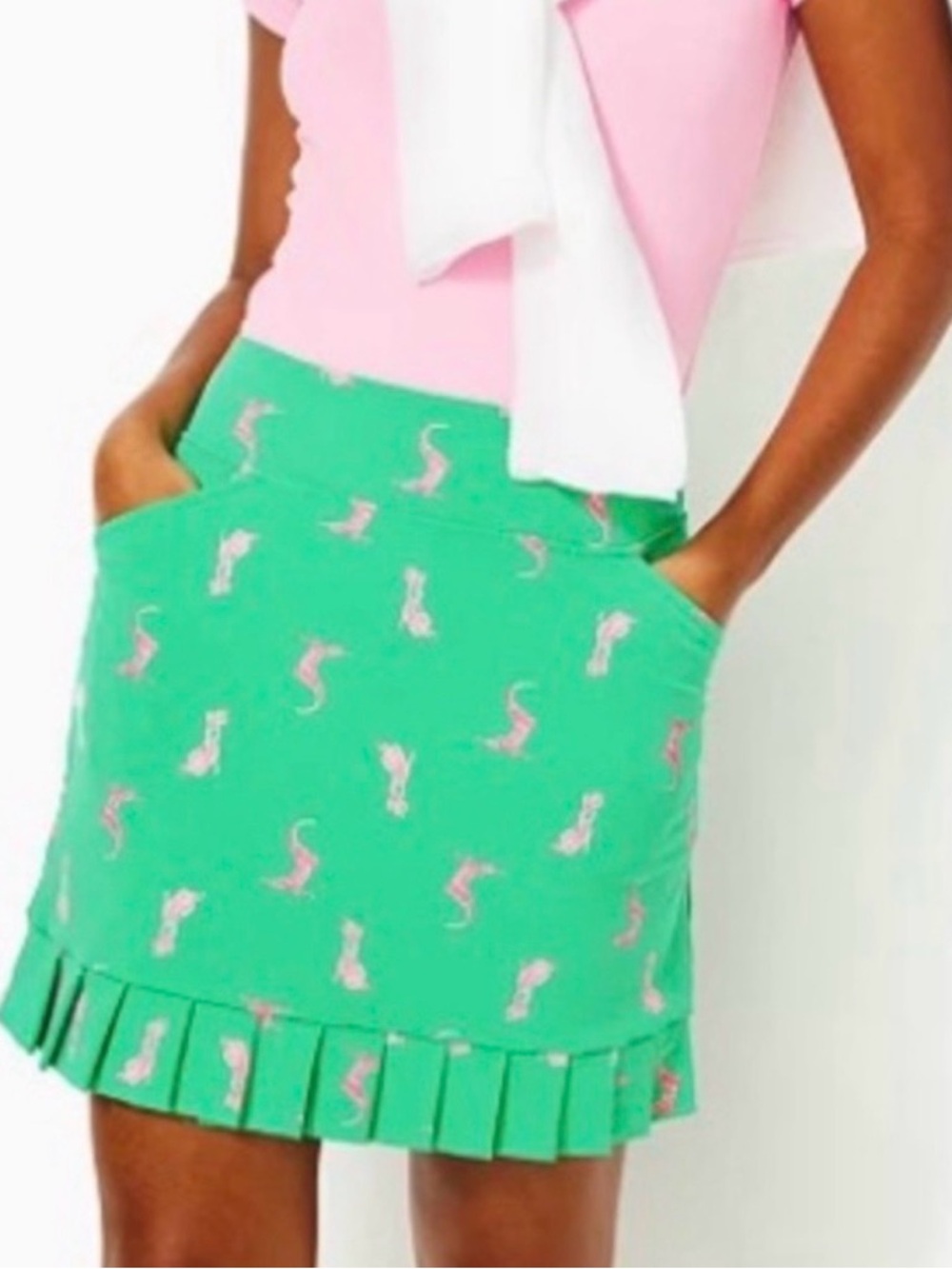 Lilly Pulitzer Golf Skort  with Pink Seahorse Print